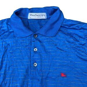 VINTAGE Burberrys of London Striped Button Up Burberry T Shirt Small